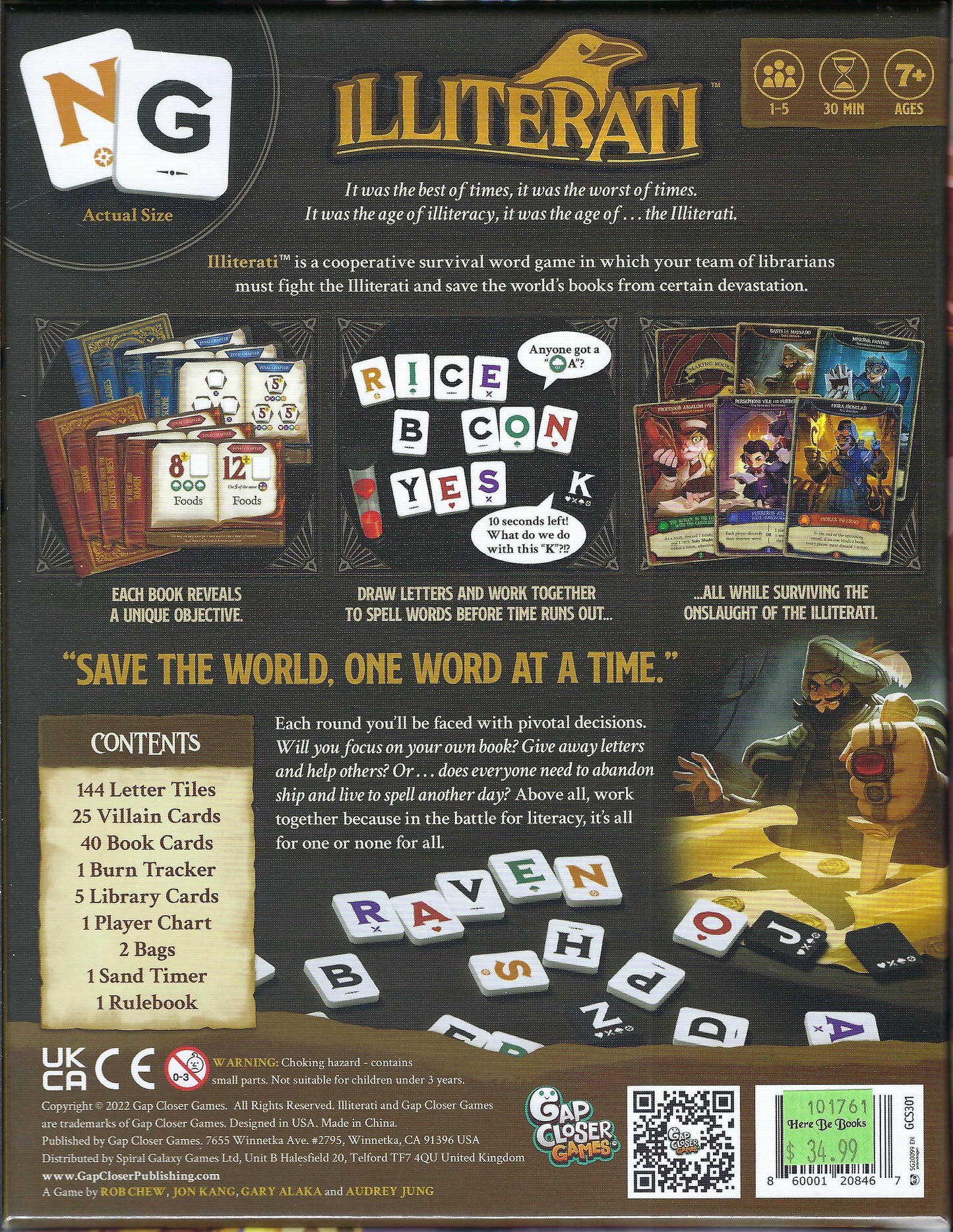 Illiterati back of box