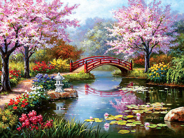 Japanese Garden in Bloom 1000 Piece Jigsaw Puzzle