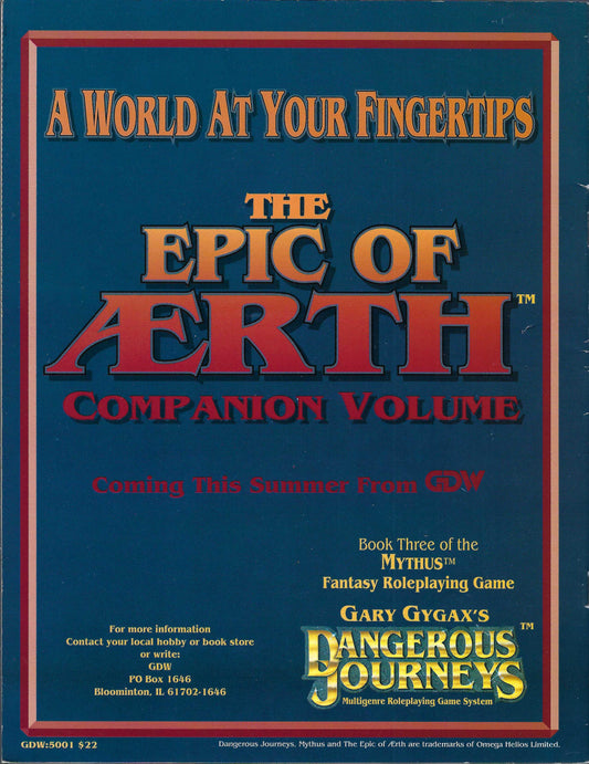 Journeys Journal of Multidimensional Roleplaying back cover