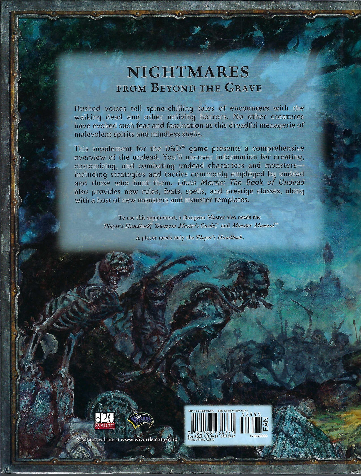 Libris Mortis The Book of the Undead back cover