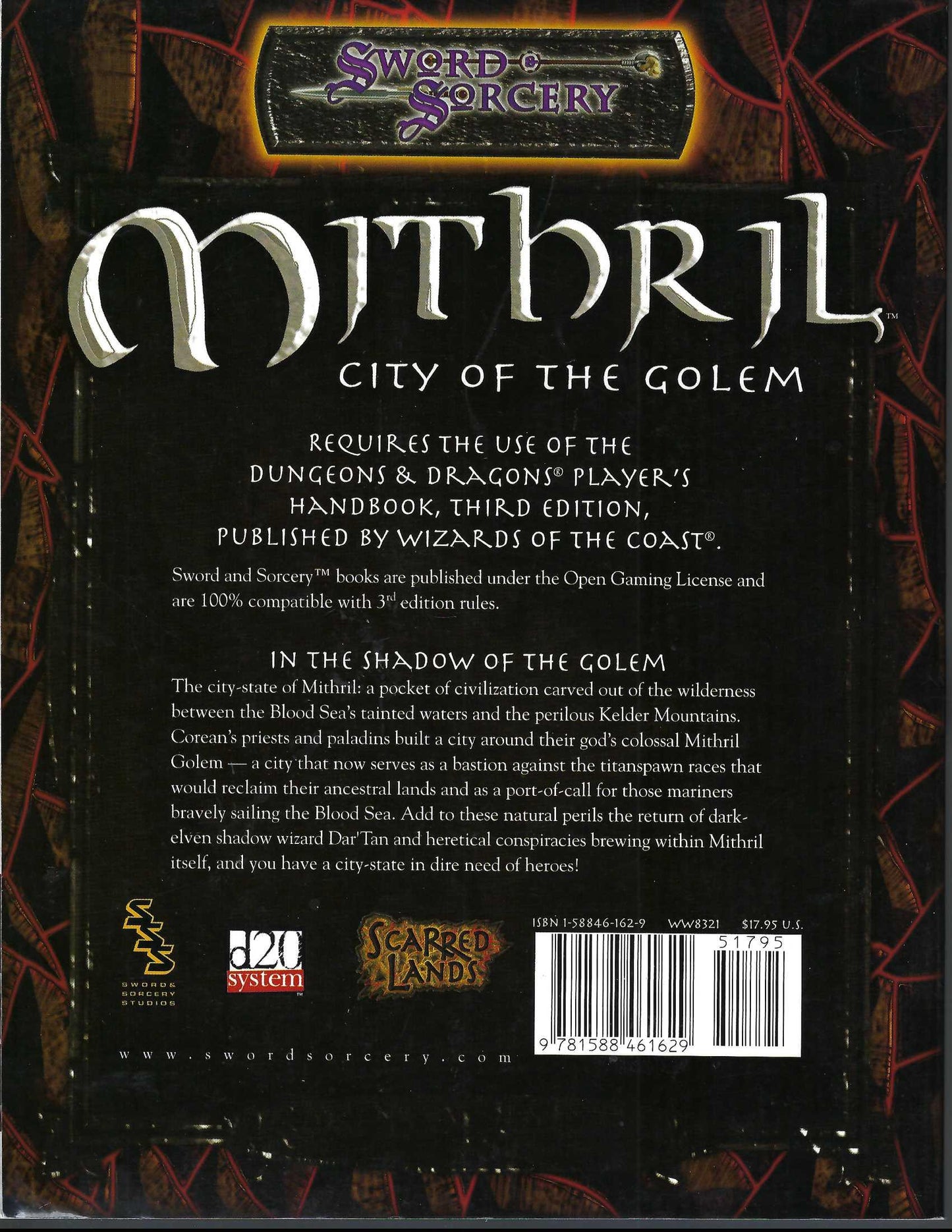 Mithril City of the Golem back cover