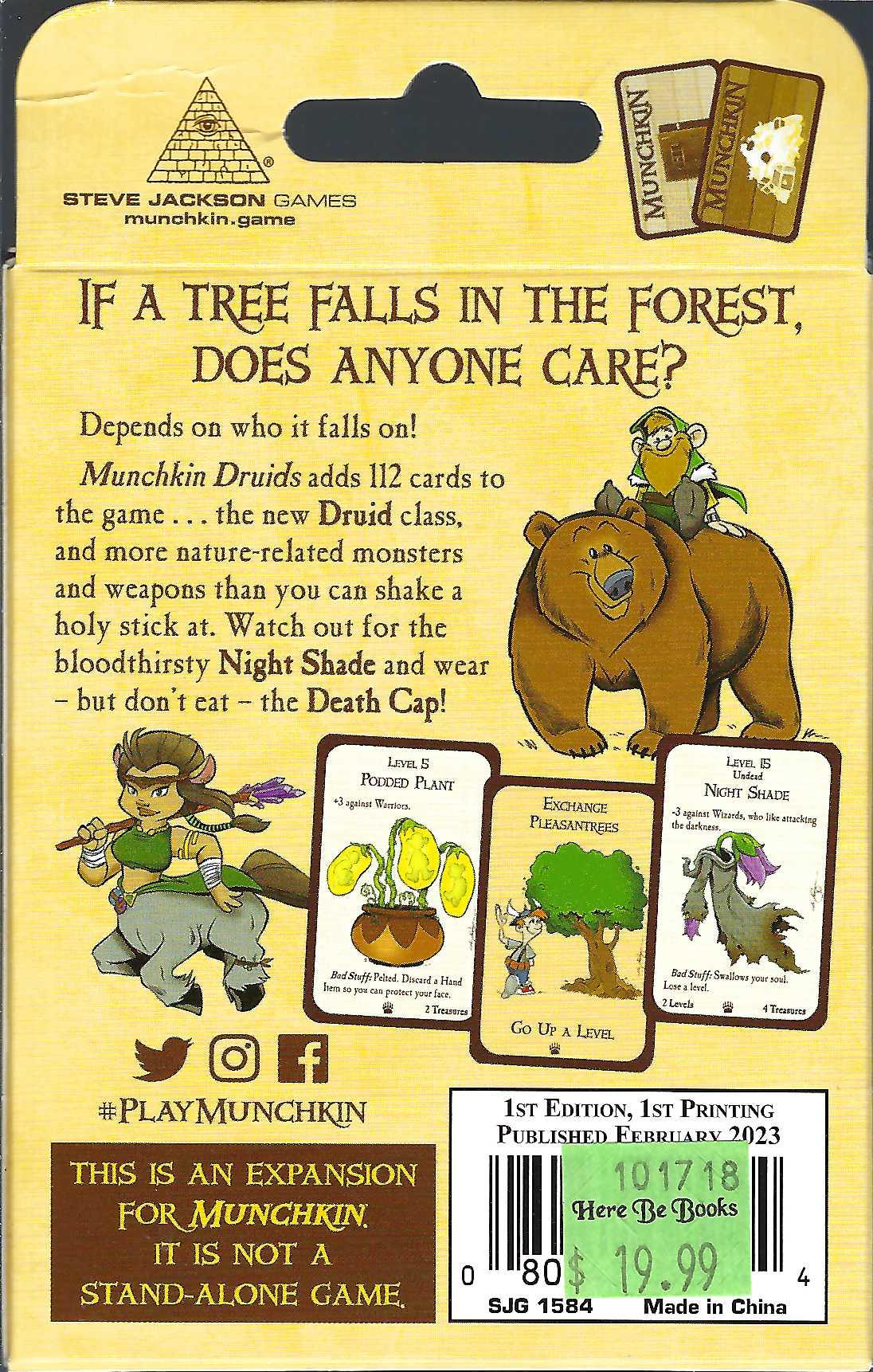 Munchkin Druids back of box