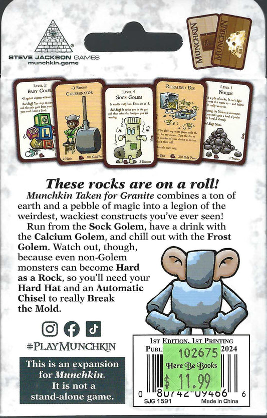 Munchkin Taken for Granite back of package