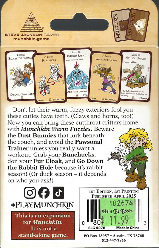 Munchkin Warm Fuzzies back of package