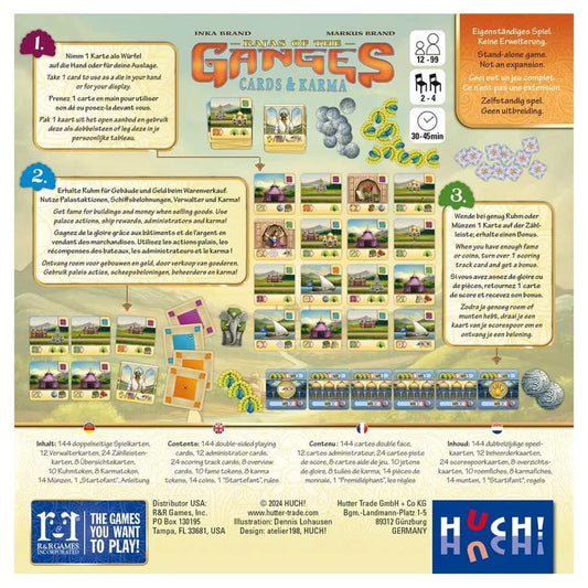 Rajas of the Ganges: Cards & Karma back of box