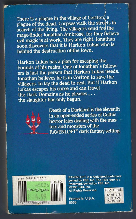 Death of a Darklord, by Laurell K. Hamilton back cover