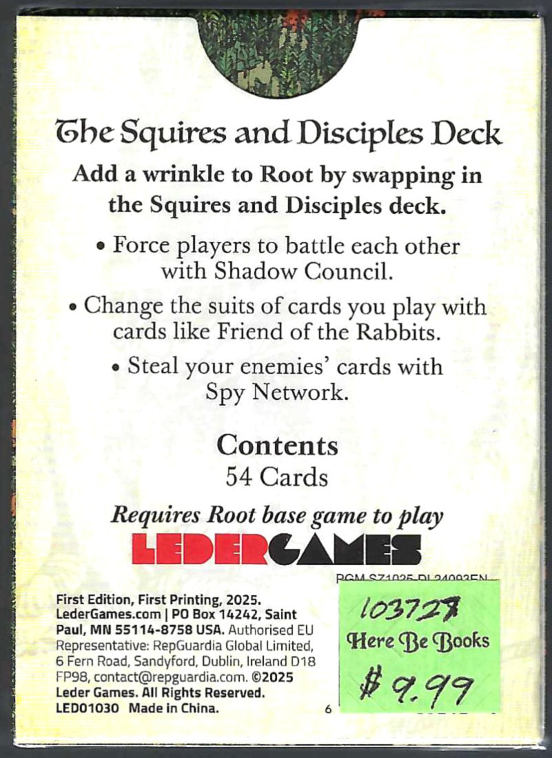 Root: Squires and Disciples Deck back of box