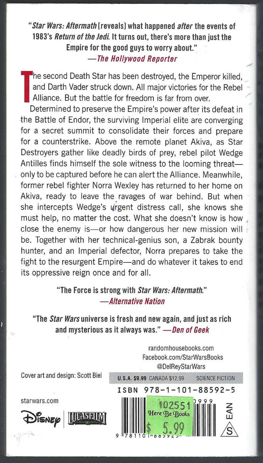 Aftermath by Chuck Wendig back cover