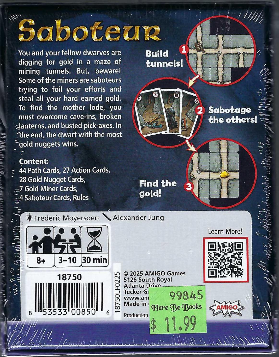 Saboteur back of box