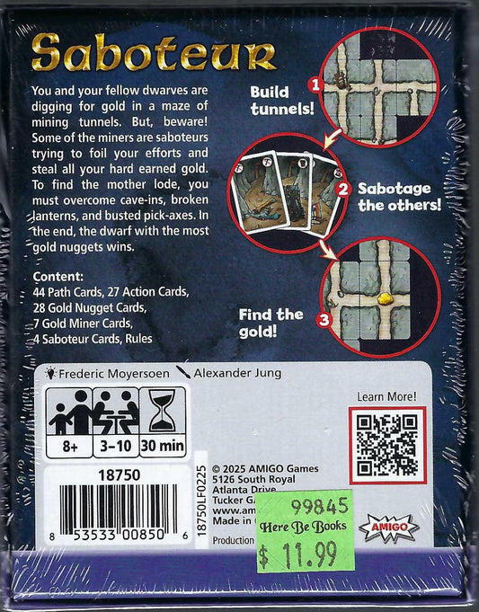 Saboteur back of box