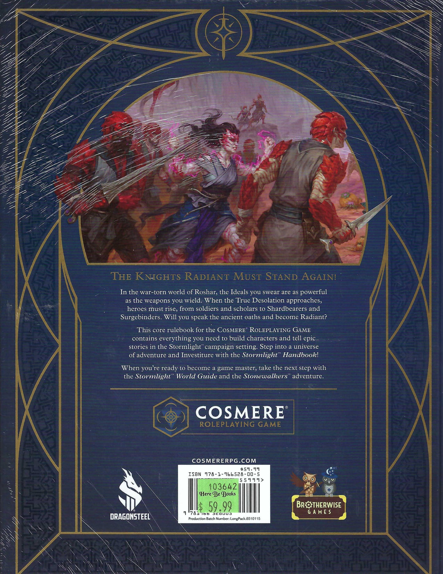 Stormlight™ Handbook for the Cosmere role playing game back of book