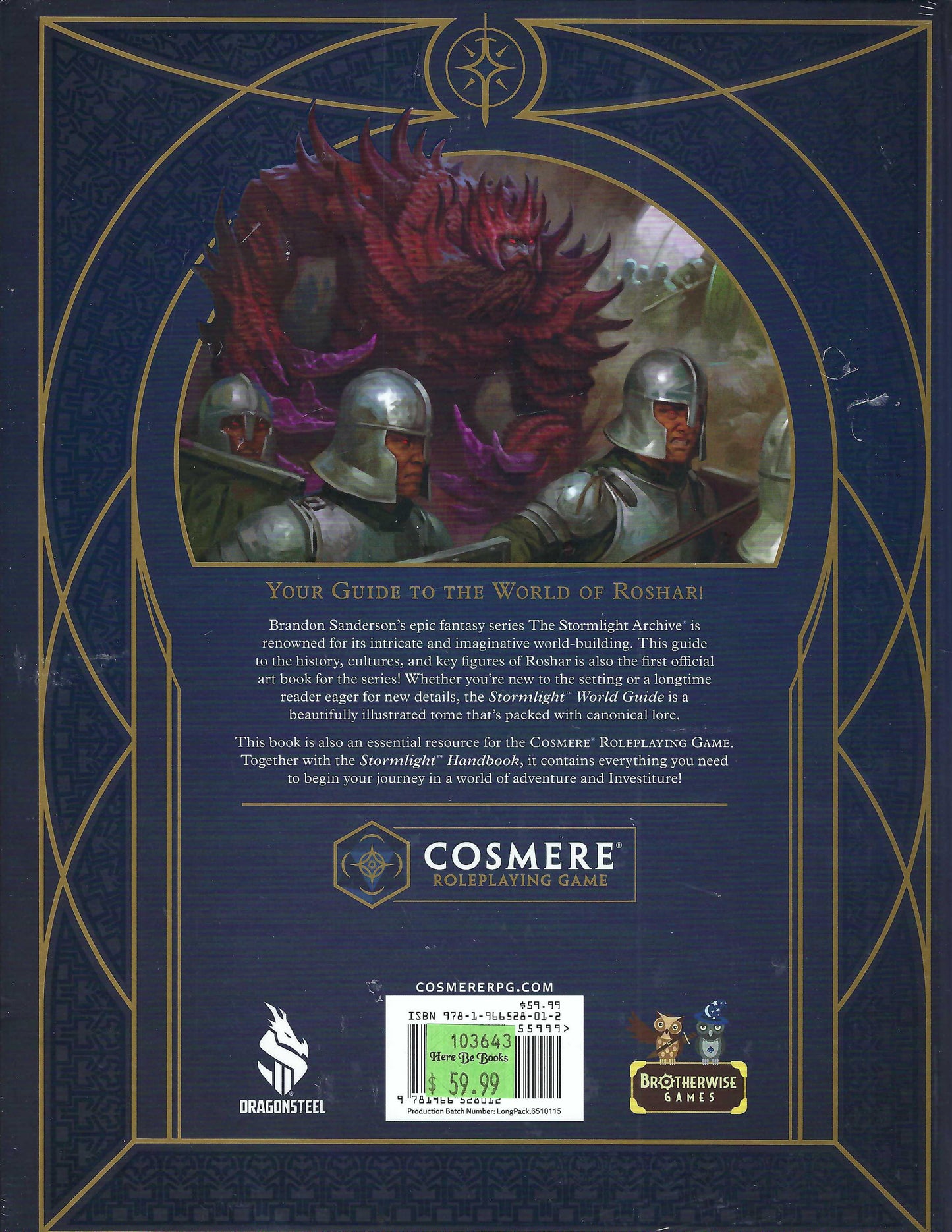 Stormlight™ World Guide for the Cosmere RPG back cover
