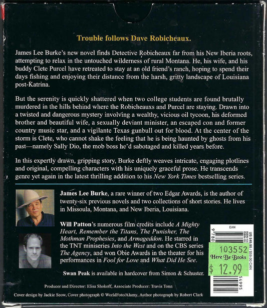 Swan Peak Audio Book by James Lee Burke back of box