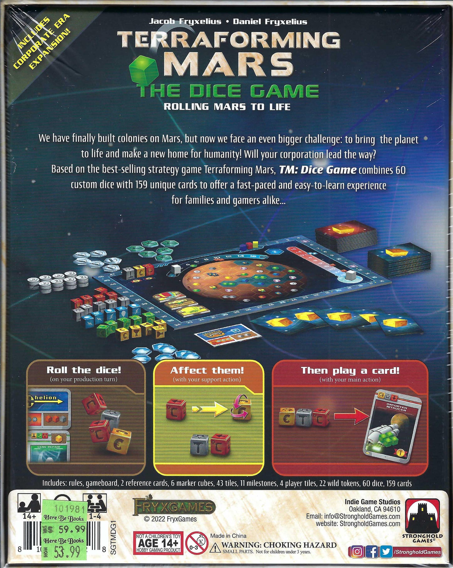 Terraforming Mars The Dice Game back of box