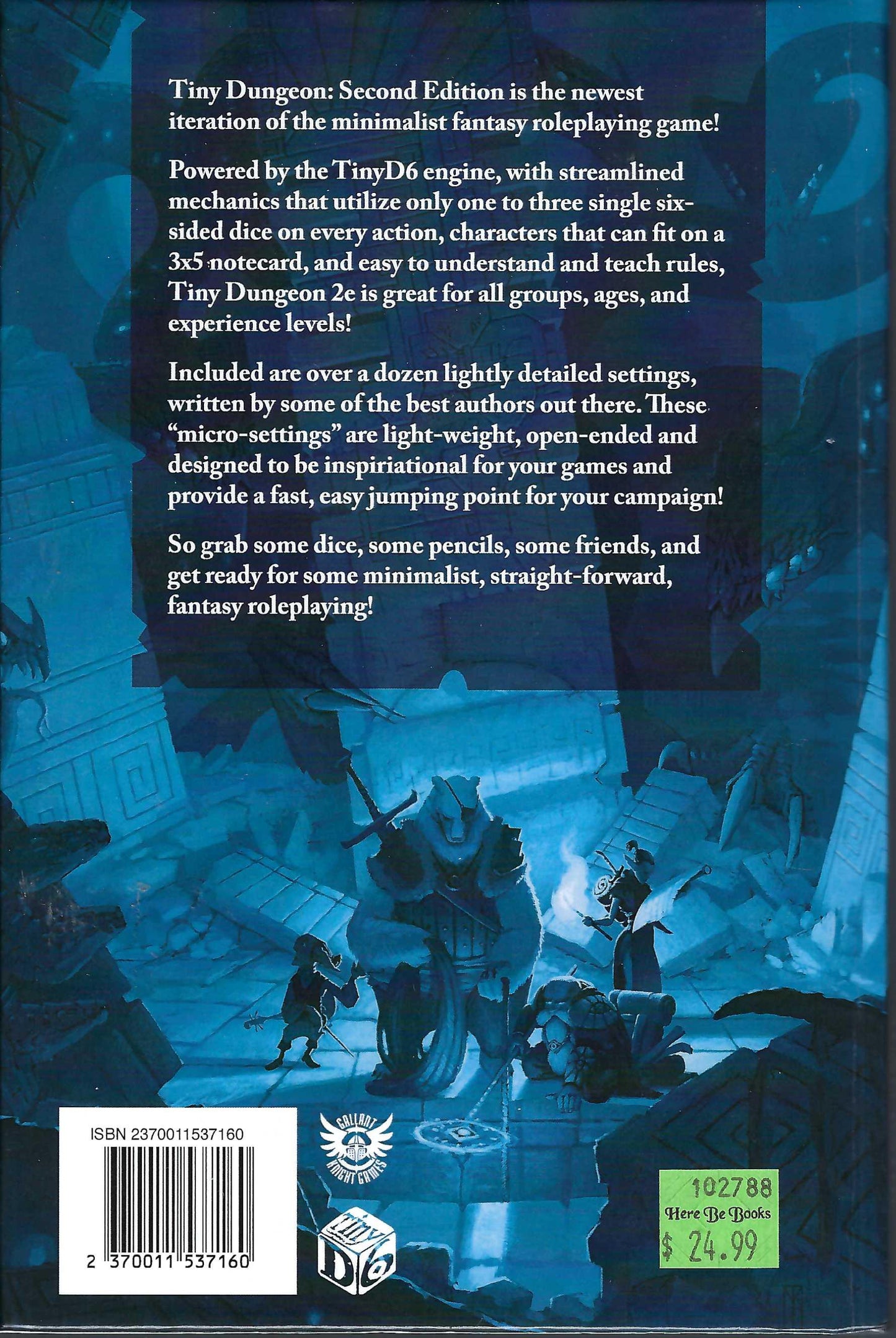 Back cover of 'Tiny Dungeon: Second Edition'