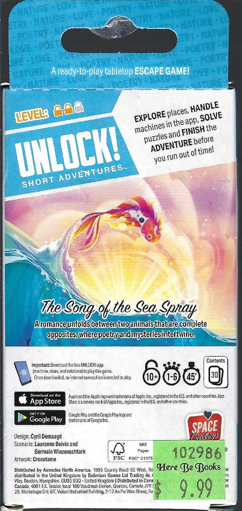 Song of the Sea Spray Unlock! Short Adventures back of box