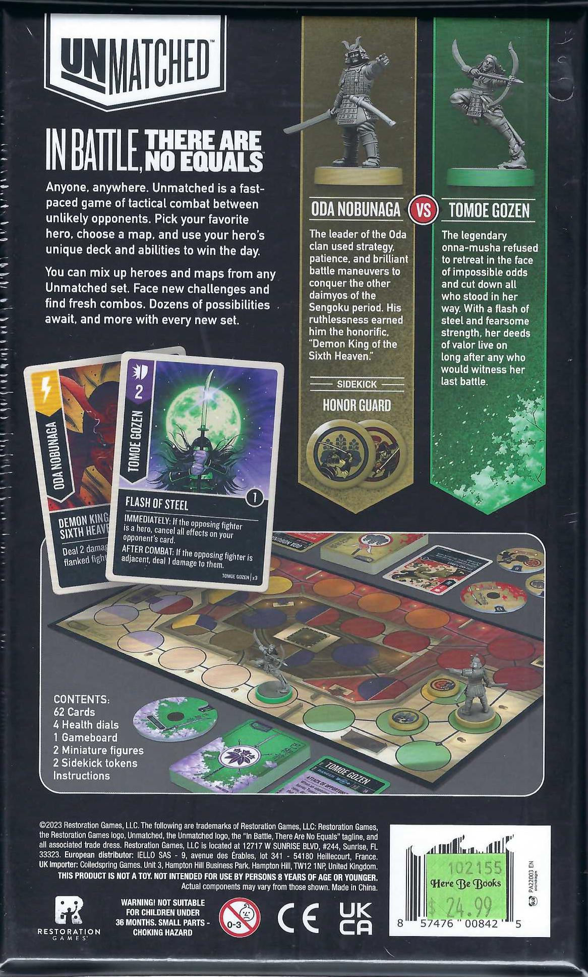 Unmatched: Suns Origin back of box