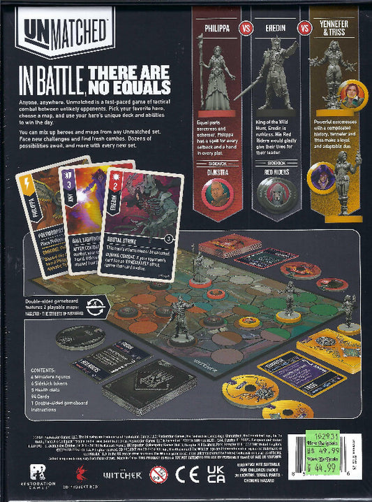 Unmatched The Witcher: Realms Fall back of box