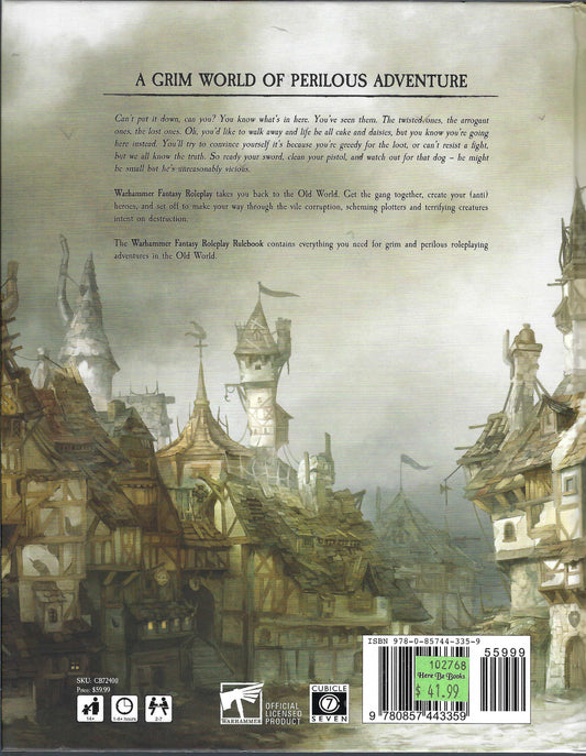 Warhammer Fantasy Roleplay 4th edition back cover