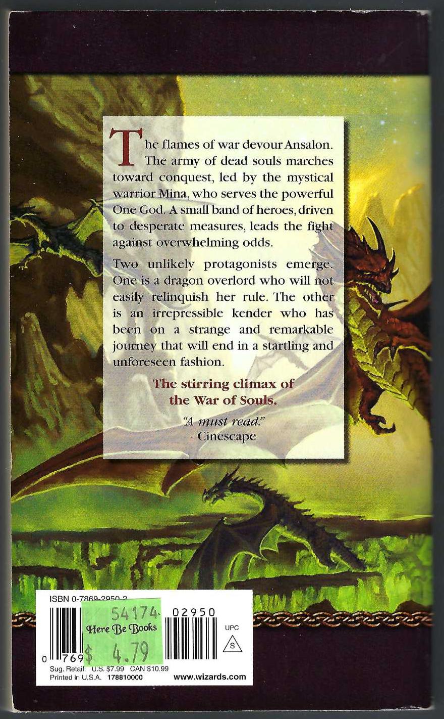 Dragons of a Vanished Moon back cover