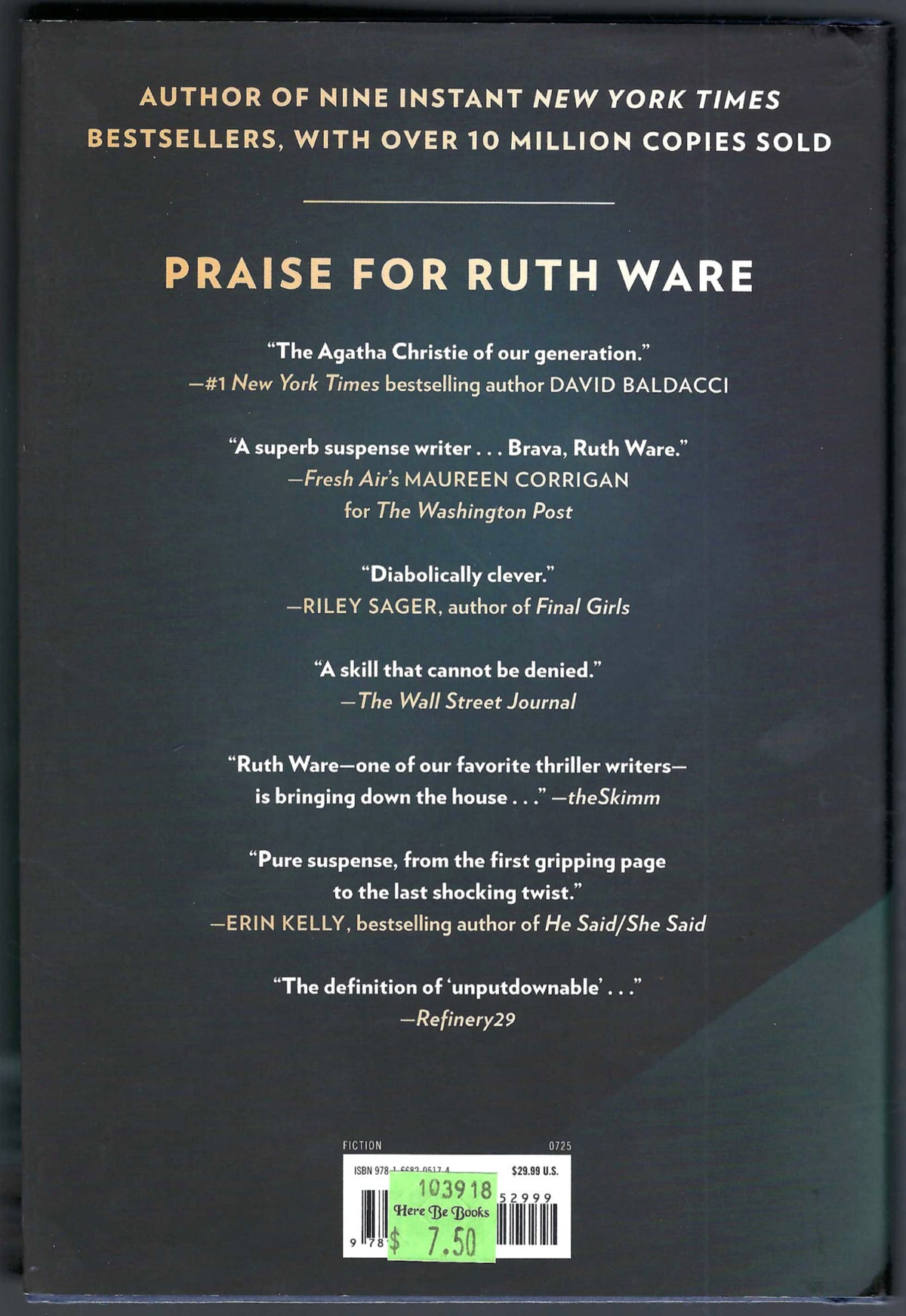 The Woman in Suite 11 by Ruth Ware back cover