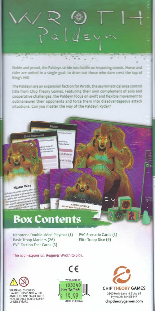 Wroth: Paldeyn Faction Expansion back of box