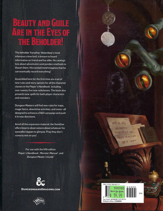 Xanathar's Guide to Everything back cover