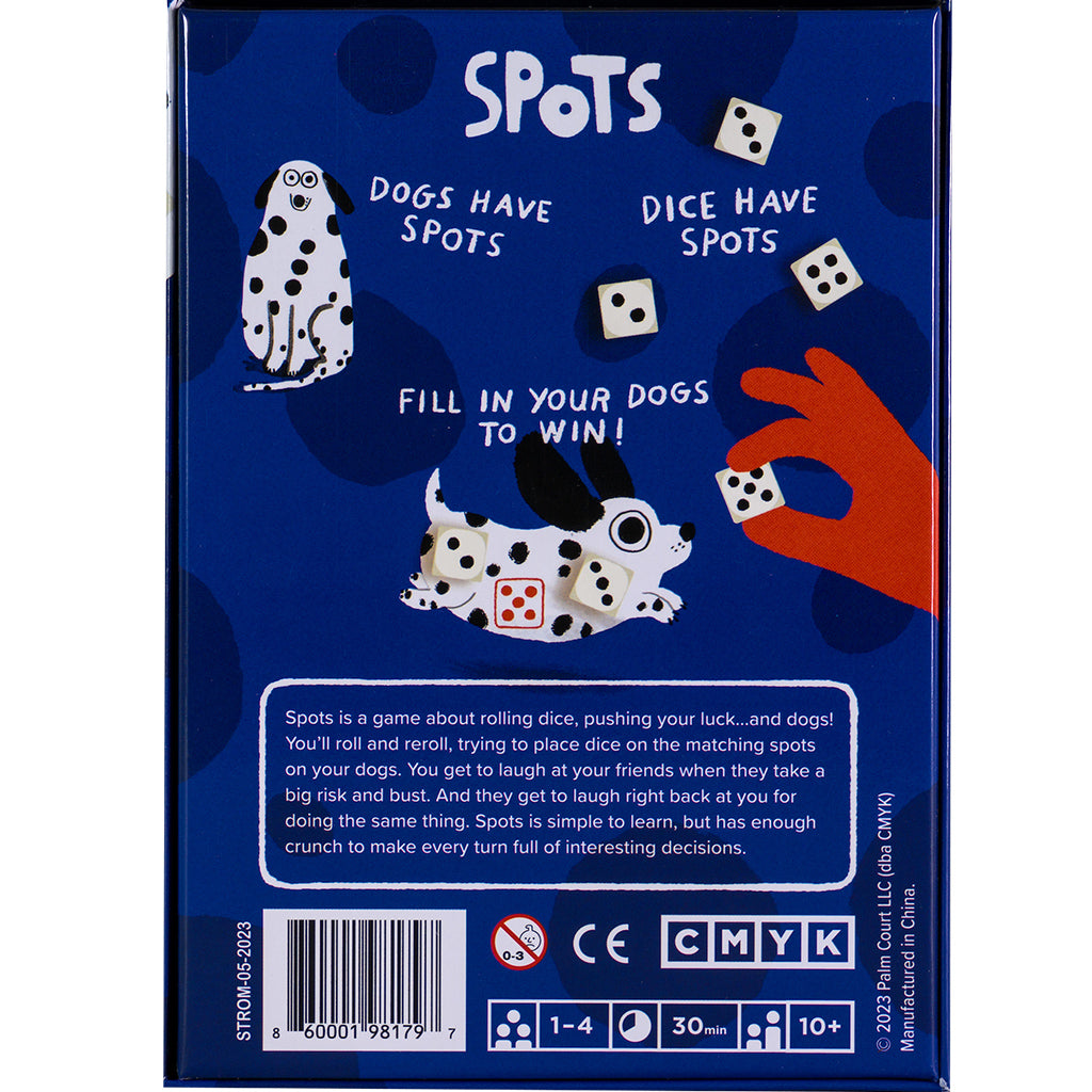 Spots back of box