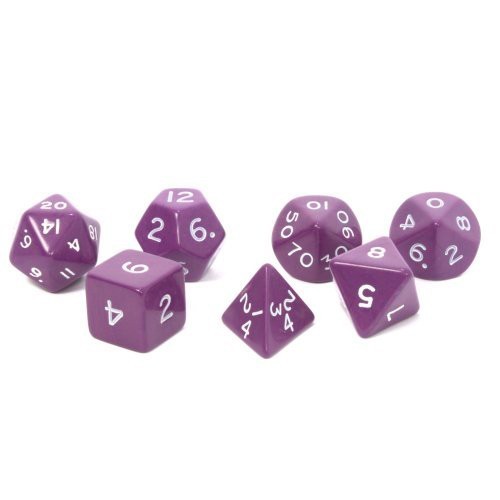 Polyhedral Dice Set: Jumbo Opaque 7-Piece Set