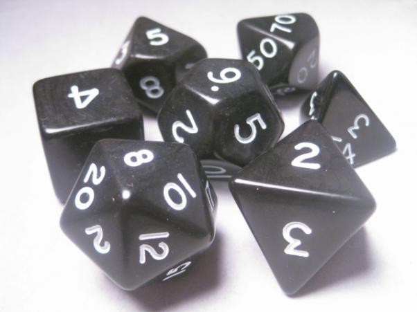 Polyhedral Dice Set: Jumbo Opaque 7-Piece Set