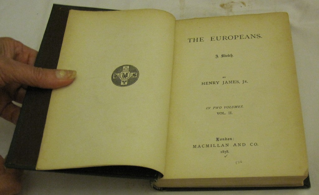 Europeans: A Sketch volume 2 title page