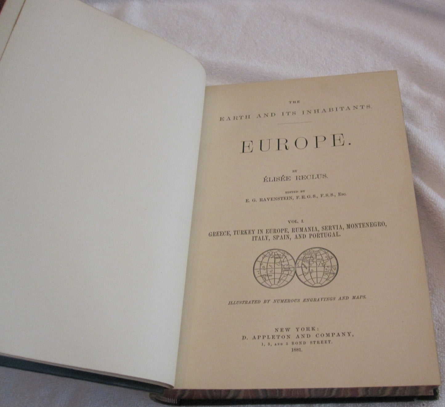 Earth and Its Inhabitants title page volume 1