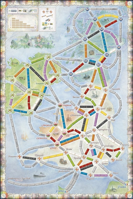 Ticket to Ride: United Kingdom board