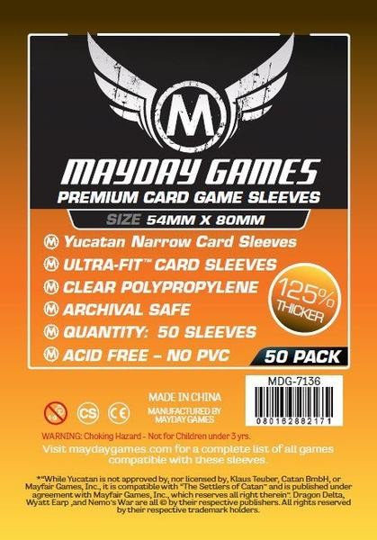 Mayday Games Premium Yucatan Narrow Card Game Sleeves 54 x 80 mm (50)