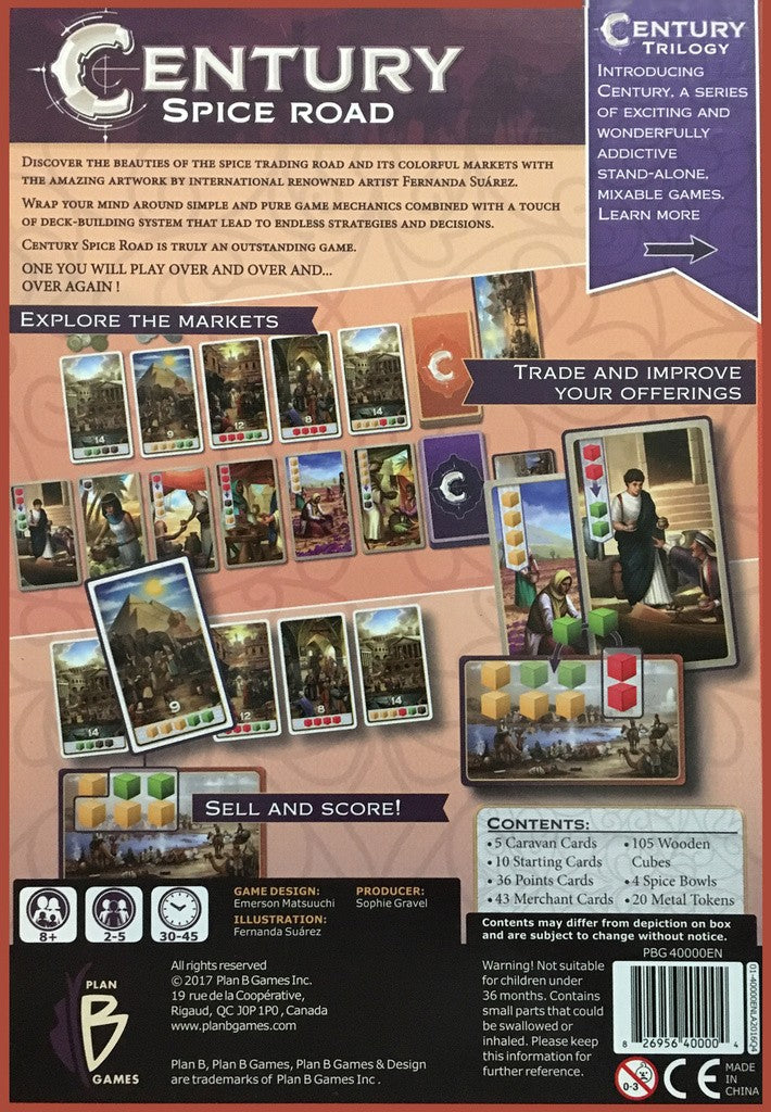 Century: Spice Road back of box