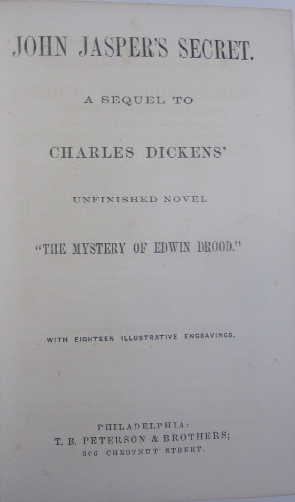 John Jasper's Secret by Henry Morfold title page