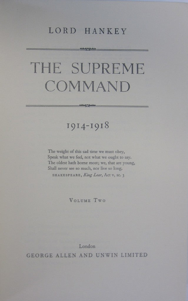 The Supreme Command 1914-1918 Vol 2 - title page