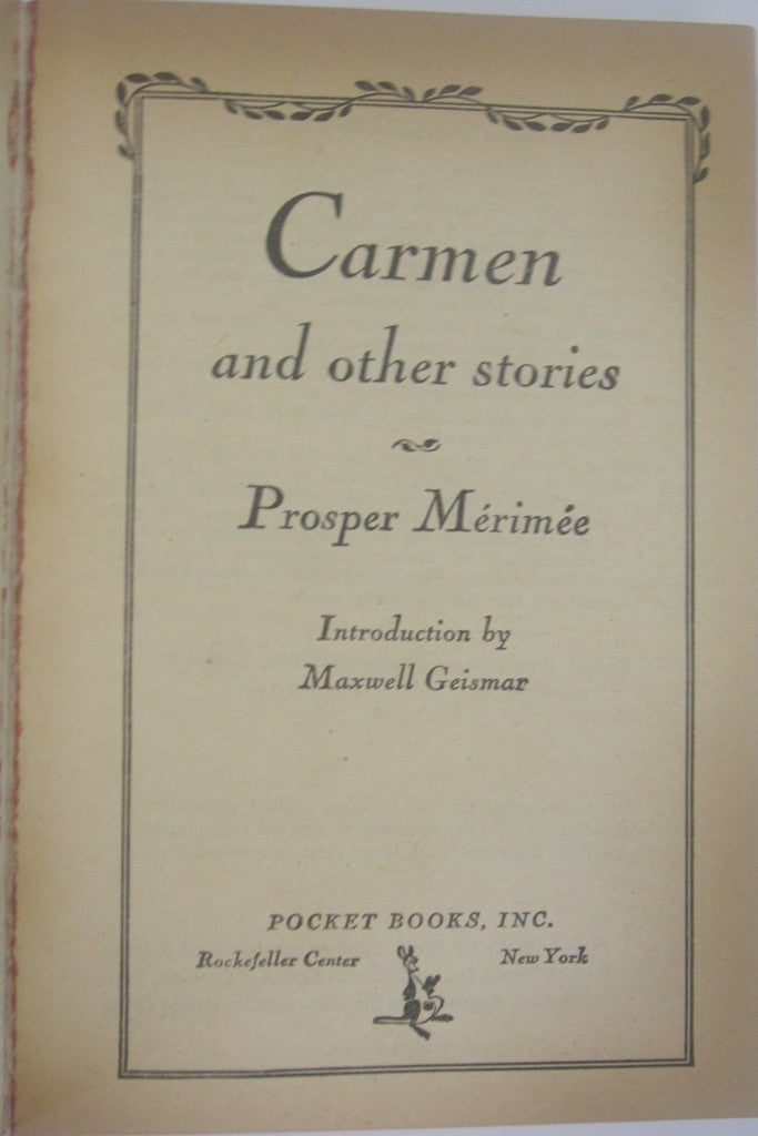 Loves of Carmen and Other Stories by Prosper Merimee title page