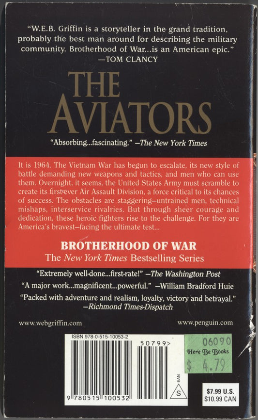 The Aviators by W.E.B. Griffin back cover