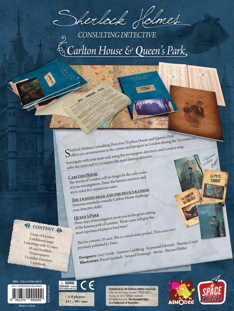 Sherlock Holmes: Consulting Detective - Carlton House & Queen's Park