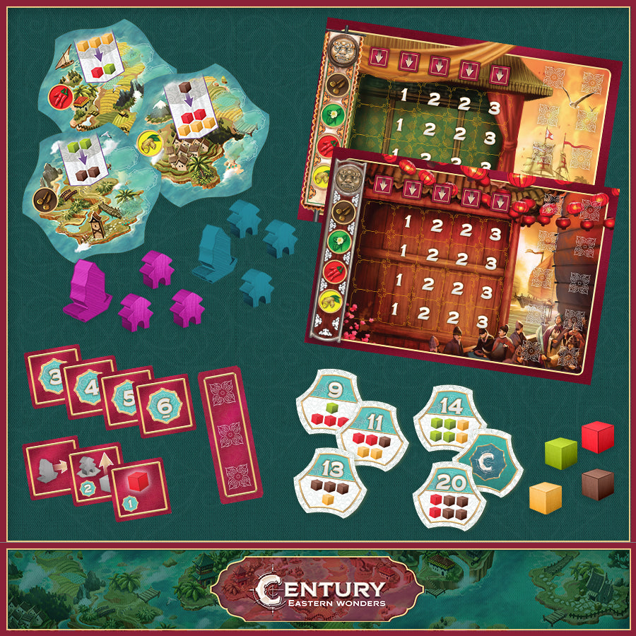Century: Eastern Wonders components