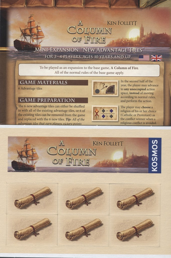A Column of Fire: New Advantage Tiles Mini-Expansion