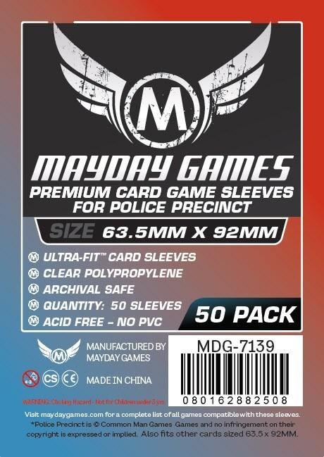 Premium Custom Police Precinct Game Sleeves 63.5 x 92 mm (50) Premium Custom Police Precinct Game Sleeves 63.5 x 92 mm (50)