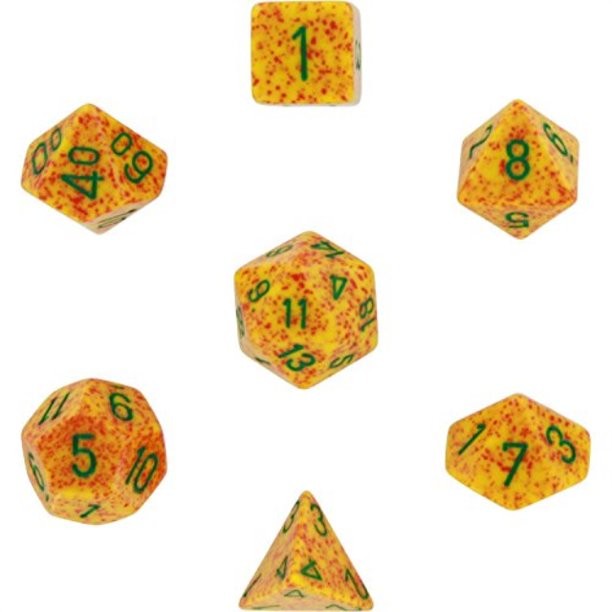 Polyhedral Dice Set: Speckled 7-Piece Set (box) - Lotus
