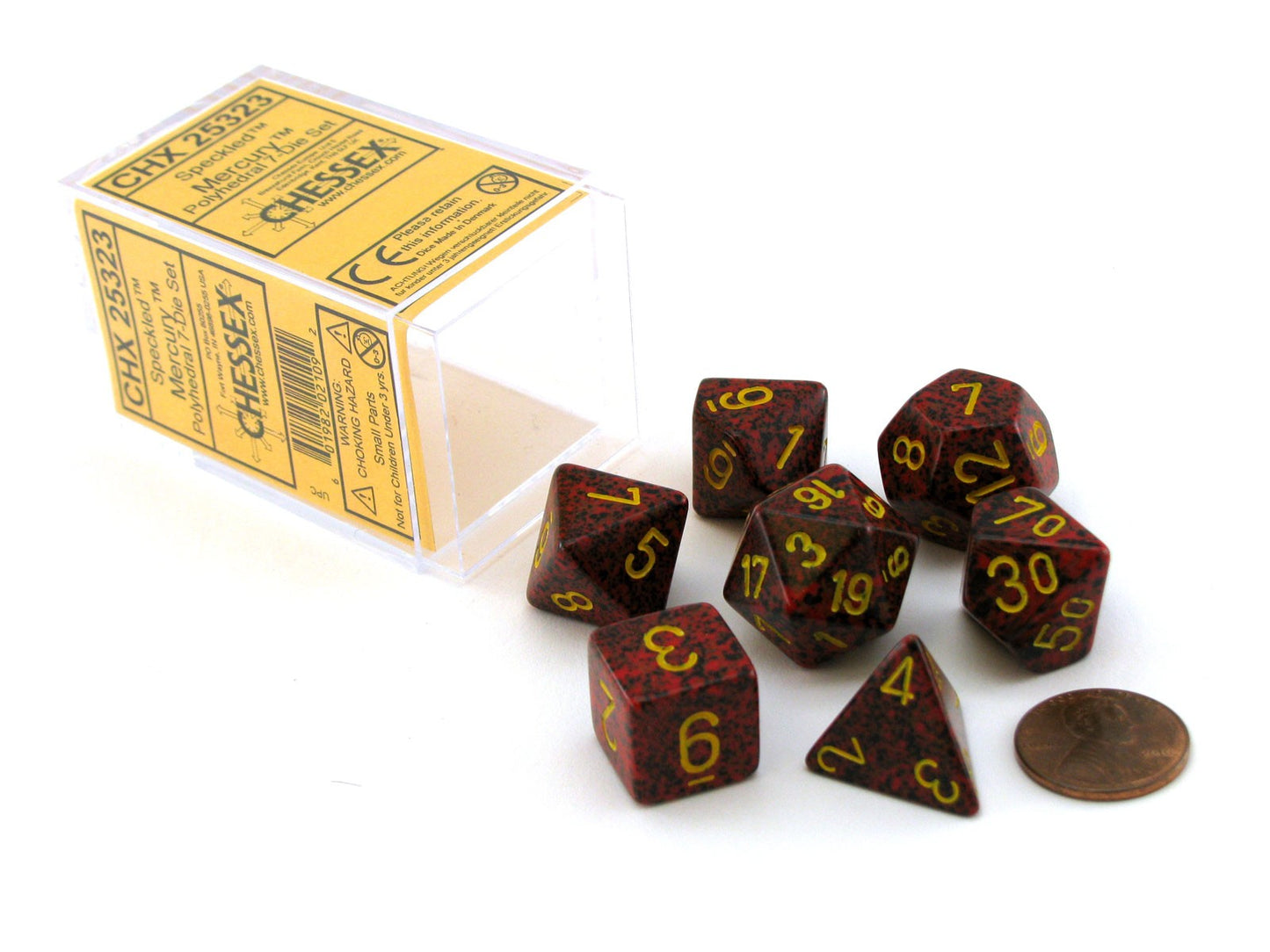 Polyhedral Dice Set: Speckled 7-Piece Set (box) - Mercury