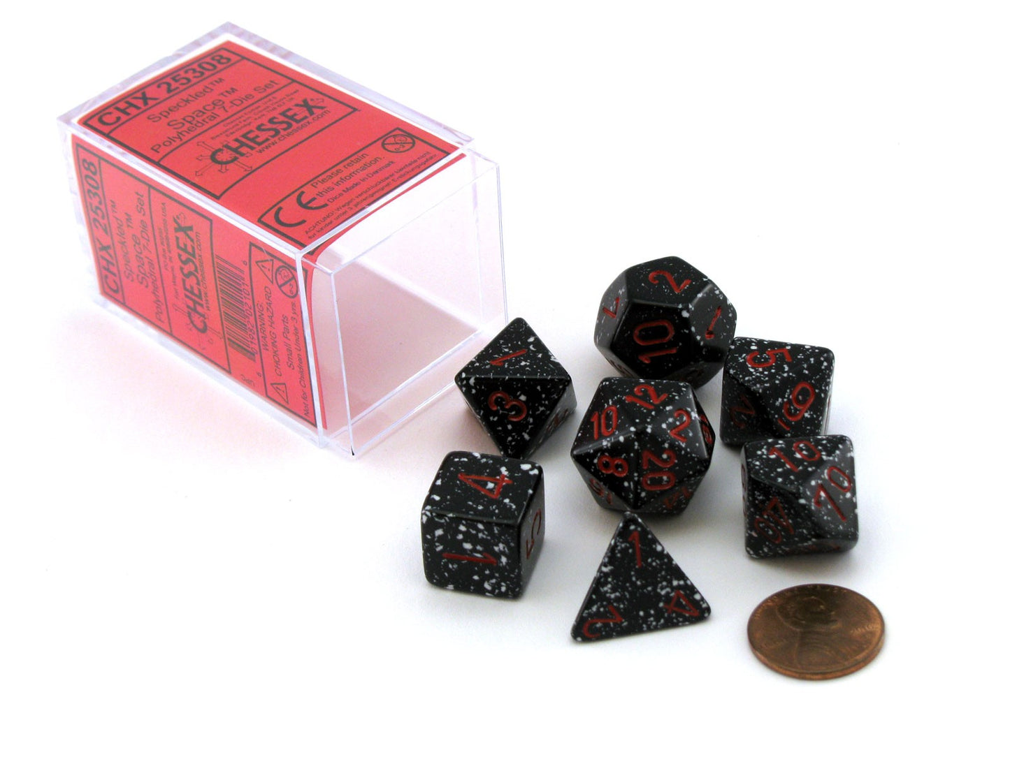 Polyhedral Dice Set: Speckled 7-Piece Set (box) - Space