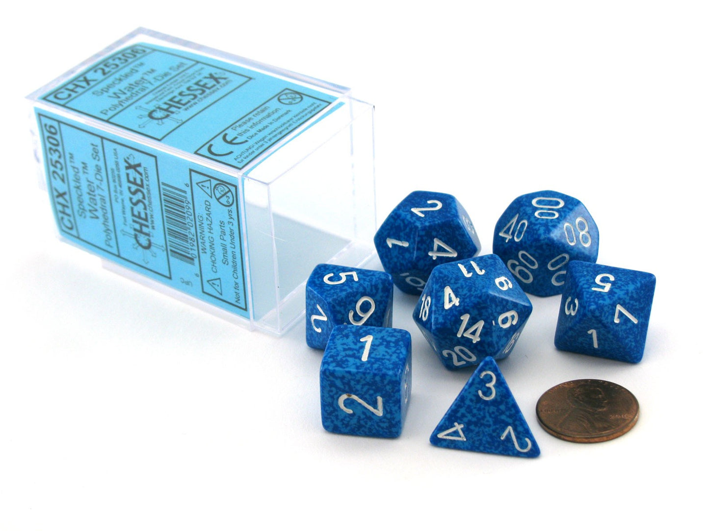 Polyhedral Dice Set: Speckled 7-Piece Set (box) - Water