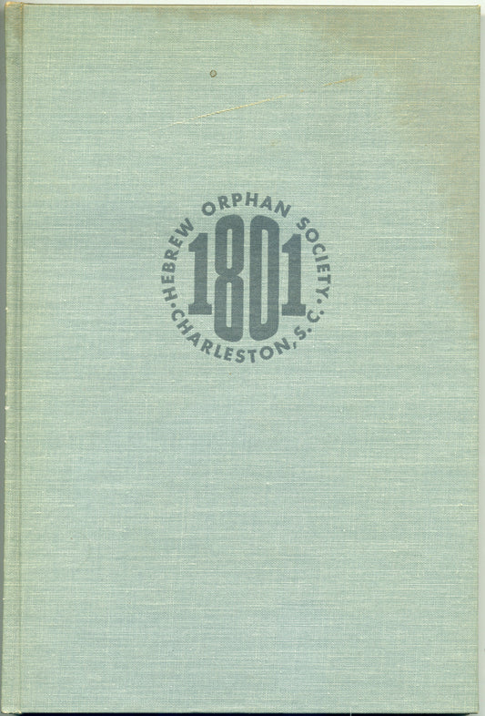 Hebrew Orphan Society of Charleston S.C. cover