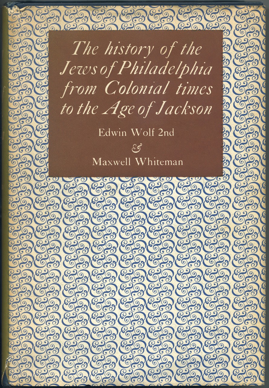 History of the Jews of Philadelphia cover