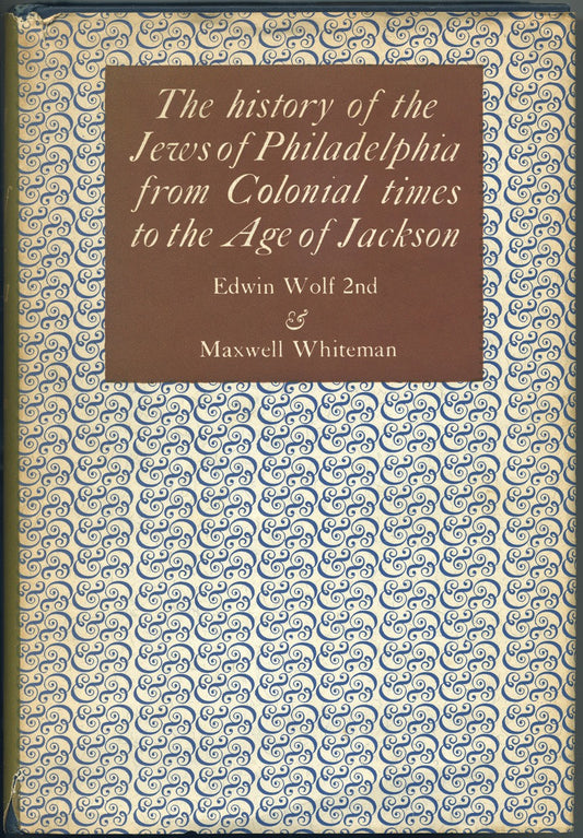 History of the Jews of Philadelphia cover